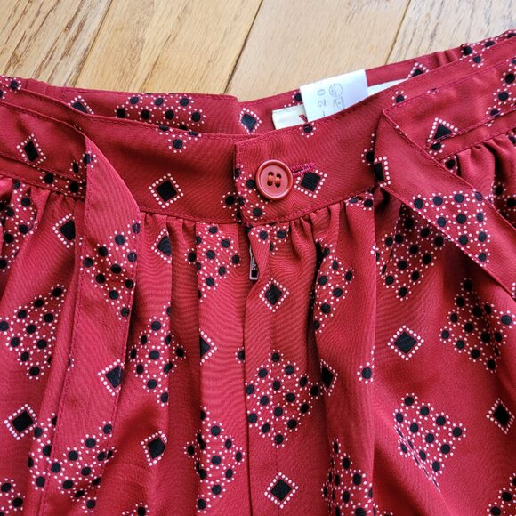 YOKO Skirt Pants Culottes Wide Leg Cropped Flowy Tie Front - Picture 4 of 11